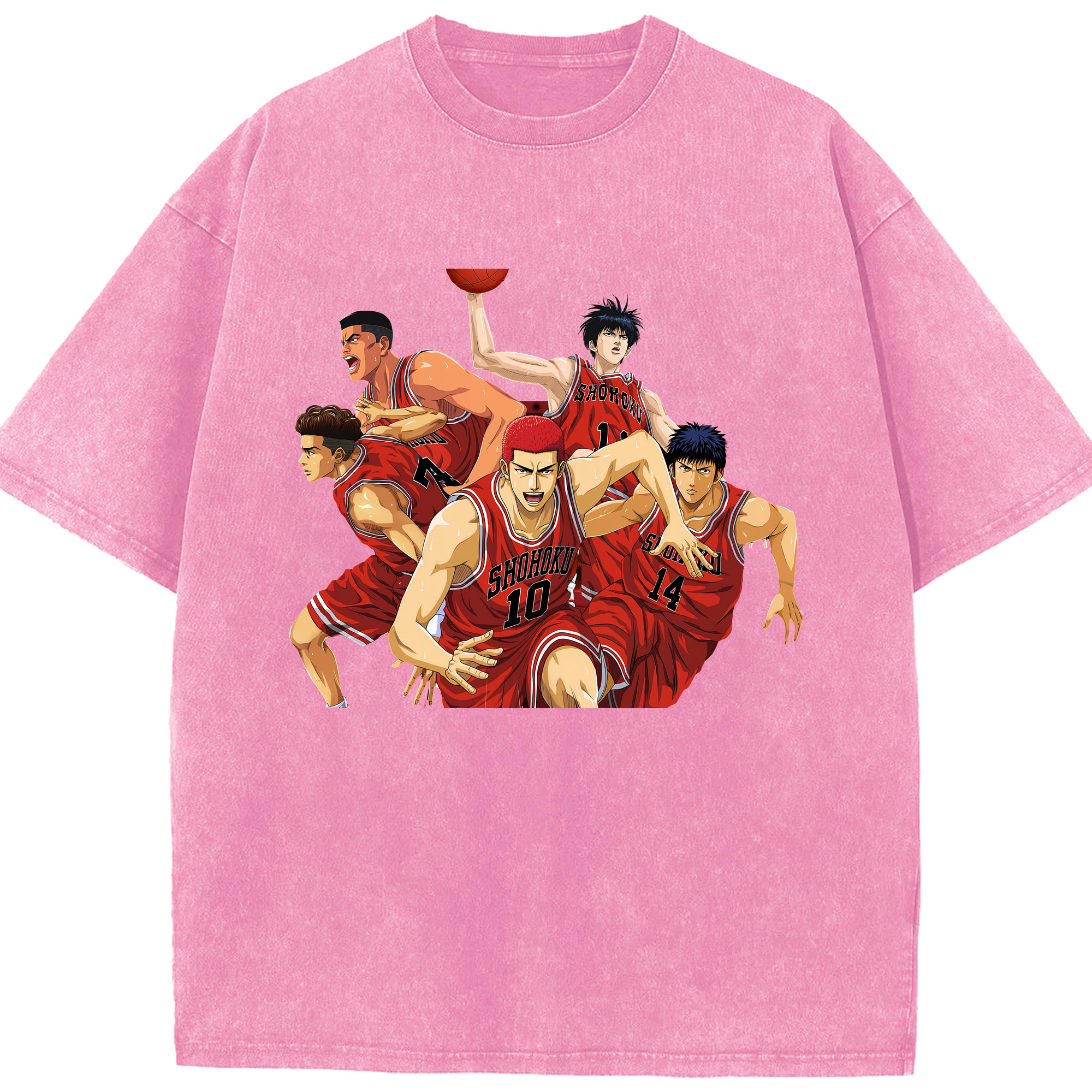 （画像用） SLAM DUNK／スラムダンク 綿100% ヴィンテージ風 半袖Tシャツ（フロントプリント）